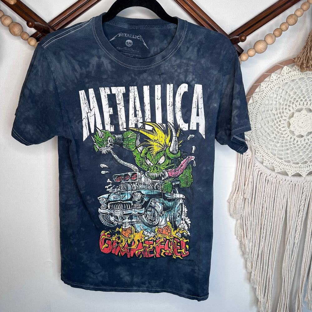 Metallica Blue Acid Wash Graphic Band T